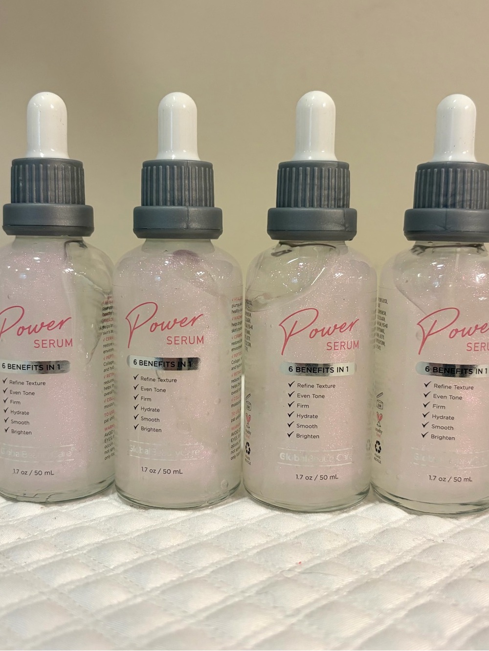 Global beauty care Power Serum 4x times 1.7oz Hydrating & Brightening